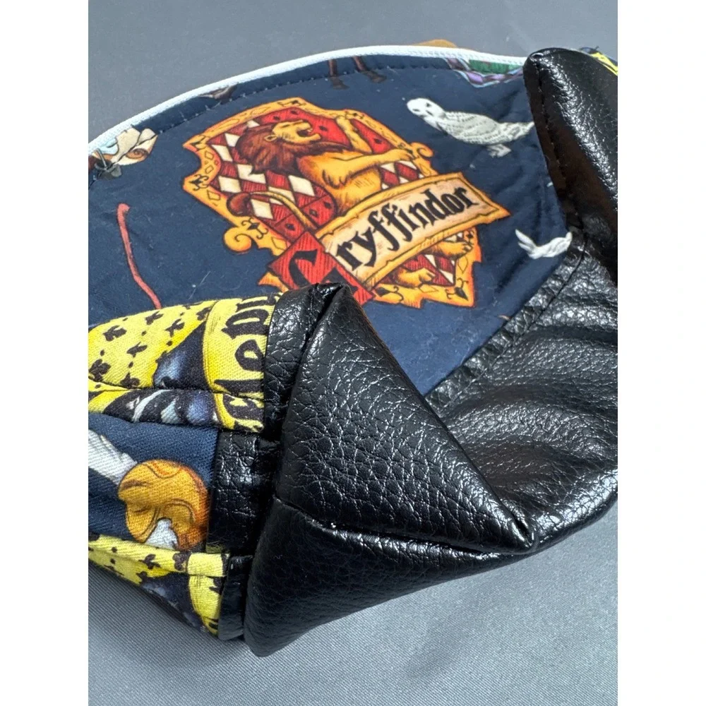Harry Potter Gryffindor Makeup Bag Deathly Hallows Zipper Pouch Navy Blue